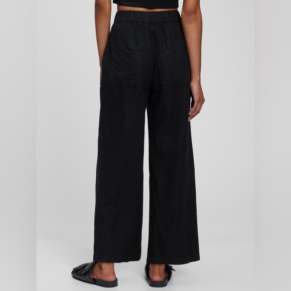 Gap Wide Leg Linen Pull-On Pant - Picture 2 of 6
